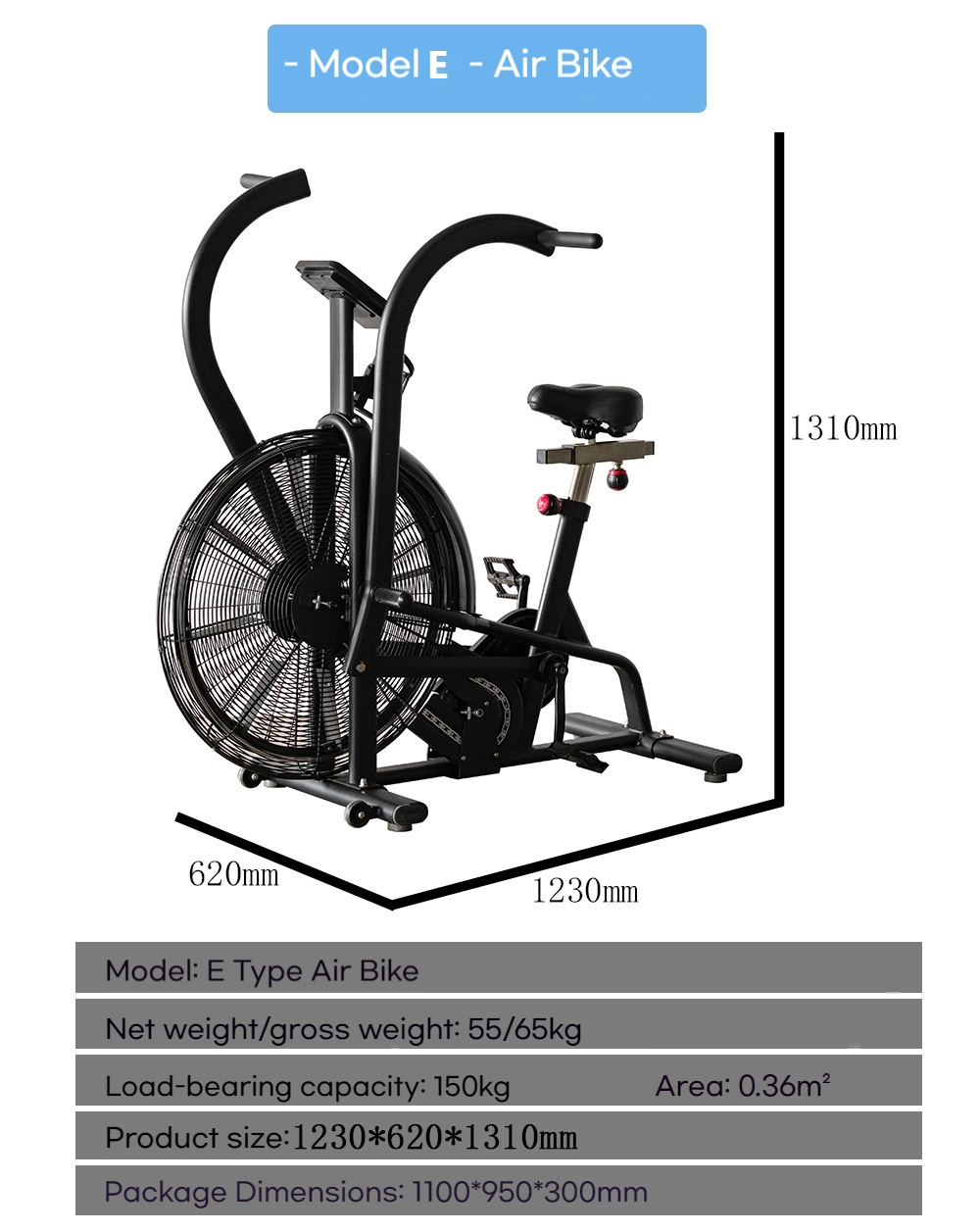Crossfit Gym - Commercial Wind Resistance Fan Bike Ten