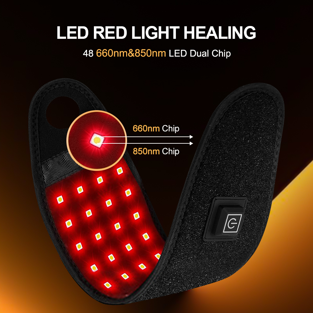660nm 850nm LED Infrared Heati - Wrist Wrap Support avaliação e preço