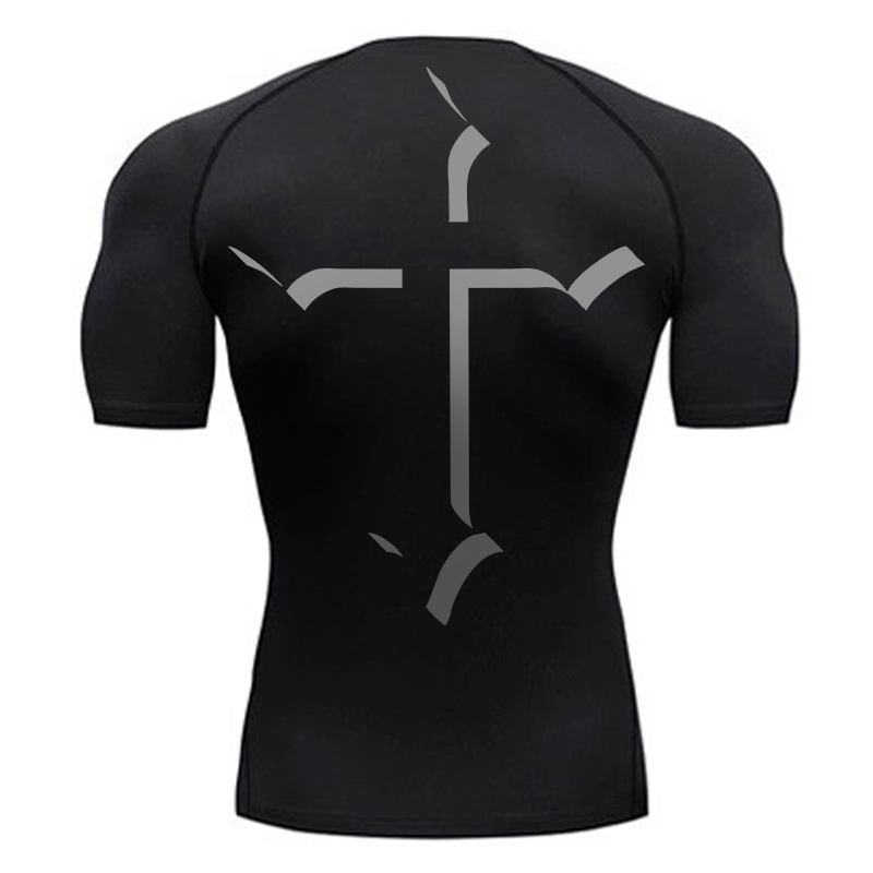 Cross Print Compression Shirt  - Crossfit Gym avaliação e preço