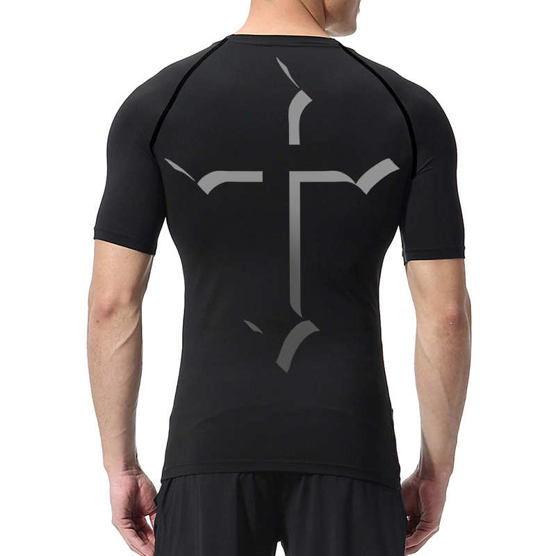 Cross Print Compression Shirt  - Crossfit Gym avaliação e preço