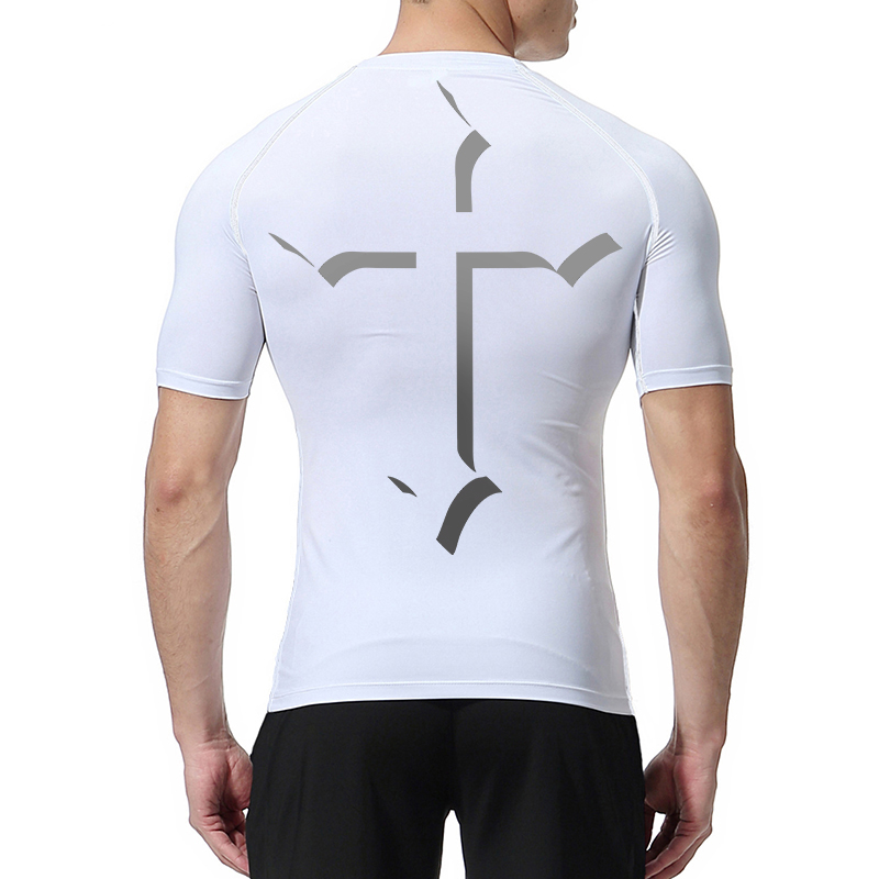 Cross Print Compression Shirt  - Crossfit Gym avaliação e preço