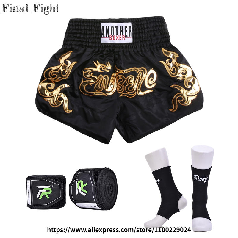 Boxing Shorts & Matching Ankle - Wrist Wrap Support avaliação e preço