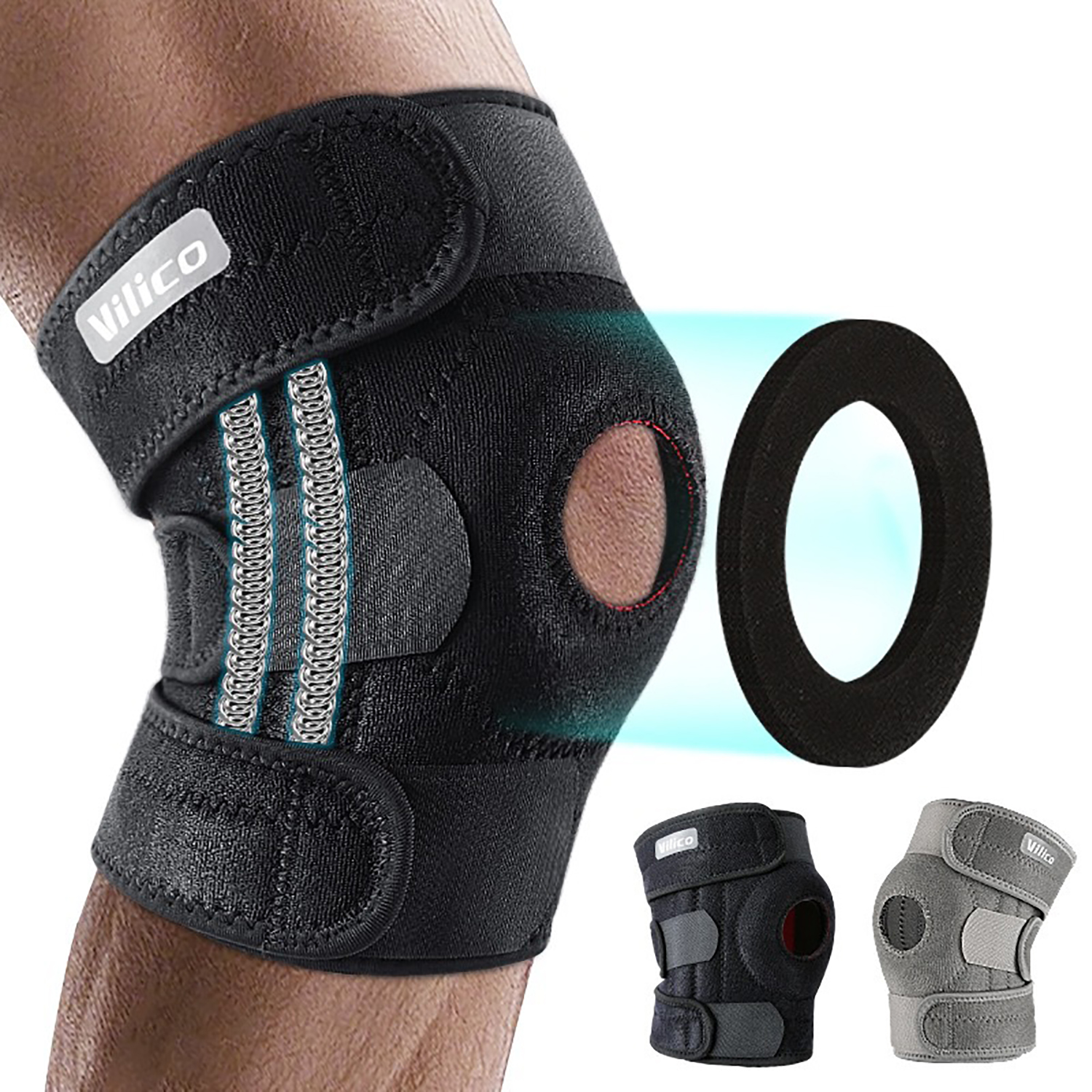 Knee Brace with Side Stabilize - Knee Sleeve Pair avaliação e preço