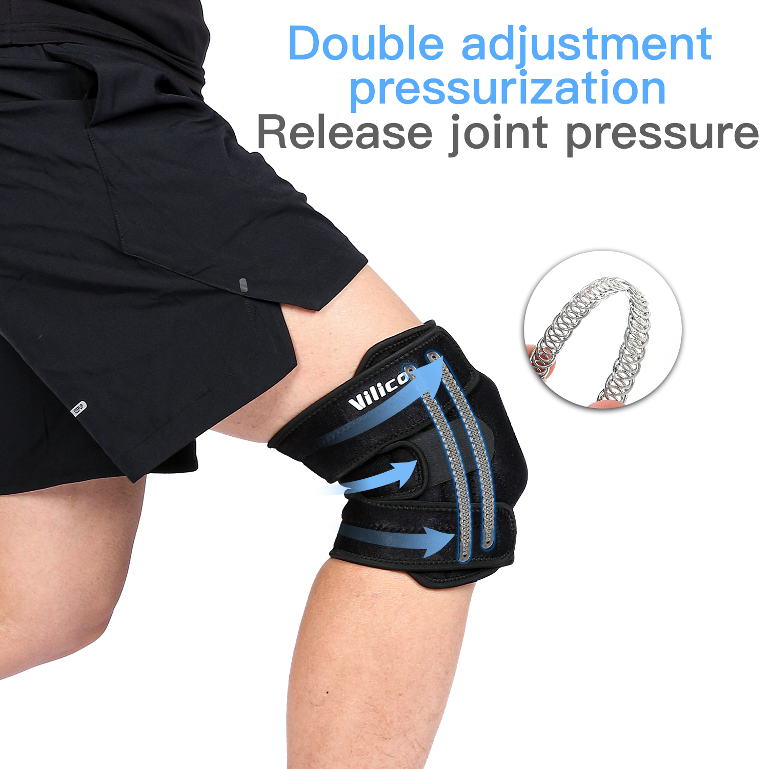 Knee Brace with Side Stabilize - Knee Sleeve Pair avaliação e preço