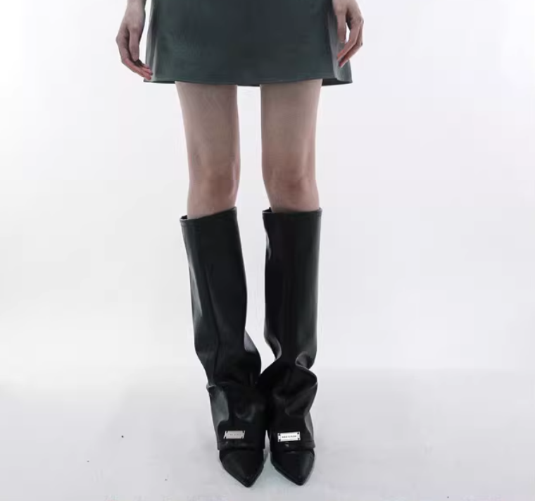 Women's PU Leather Leg Ankle K - Knee Sleeve Pair avaliação e preço