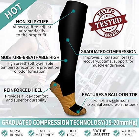 Size S-XXL Compression Socks M - Crossfit Gym avaliação e preço