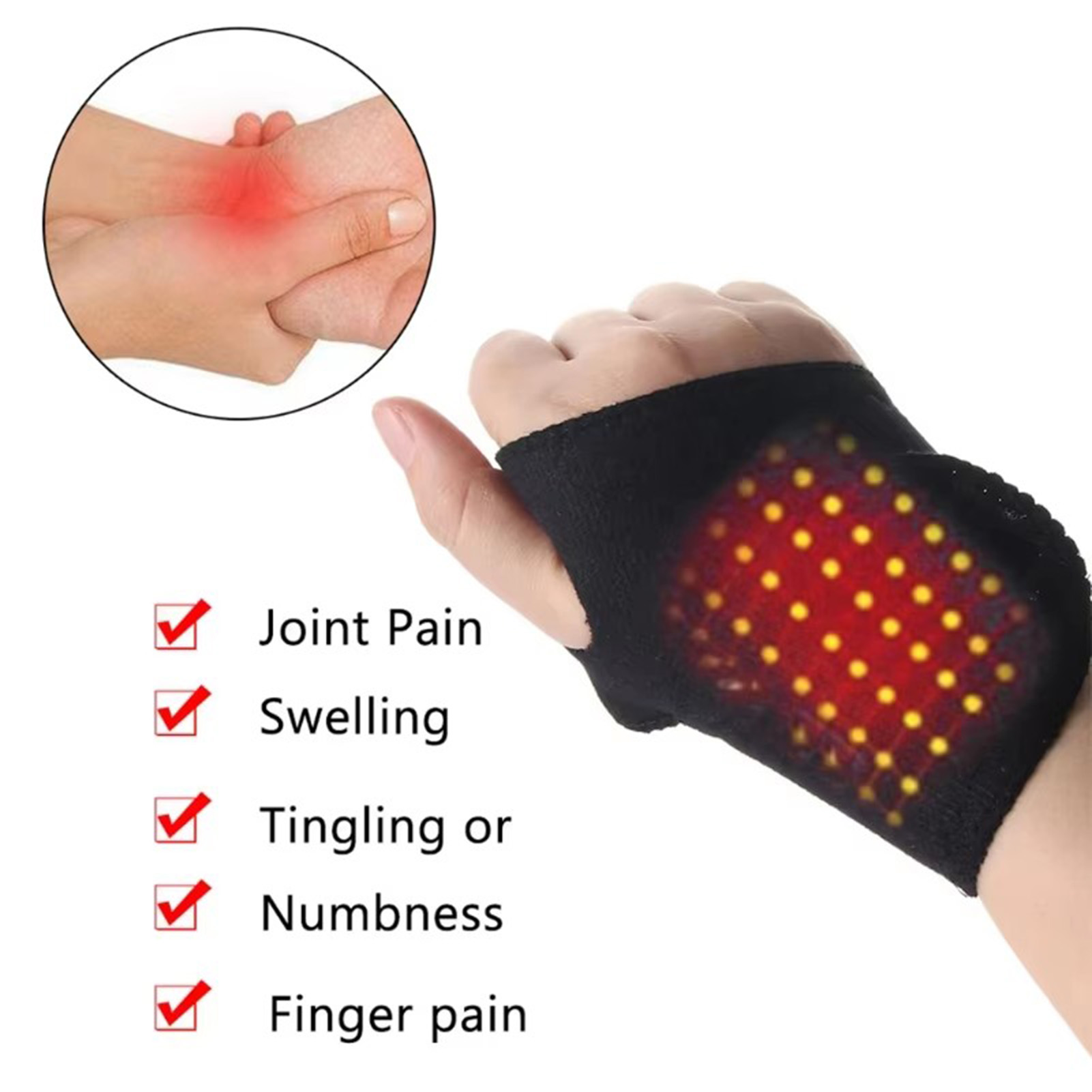 1/2pcs Self-Heating Wrist Brac - Wrist Wrap Support avaliação e preço