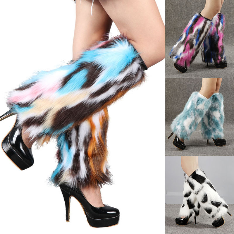 Leg Warmers Faux Fur Wraps Boo - Knee Sleeve Pair avaliação e preço
