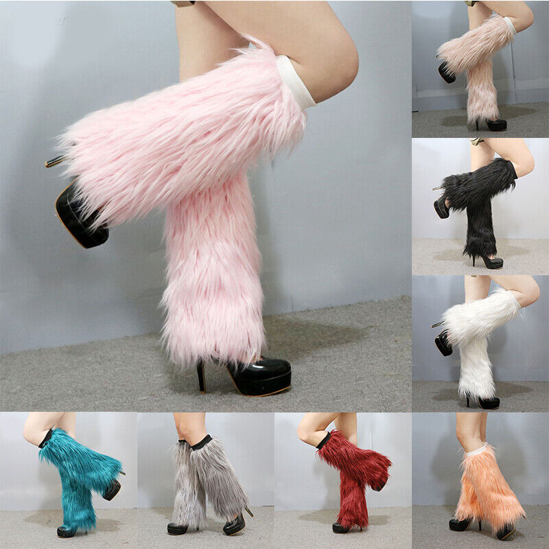 Leg Warmers Faux Fur Wraps Boo - Knee Sleeve Pair avaliação e preço
