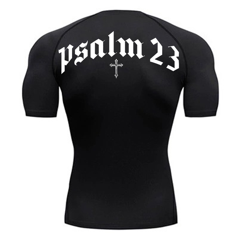 Psalm 23 Cross Print Compressi - Crossfit Gym avaliação e preço