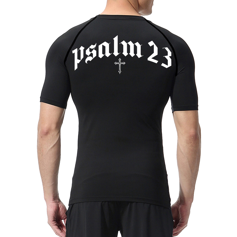 Psalm 23 Cross Print Compressi - Crossfit Gym avaliação e preço